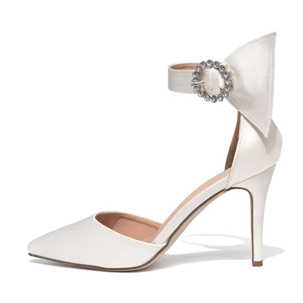 Ivory Satin Bridal Heels